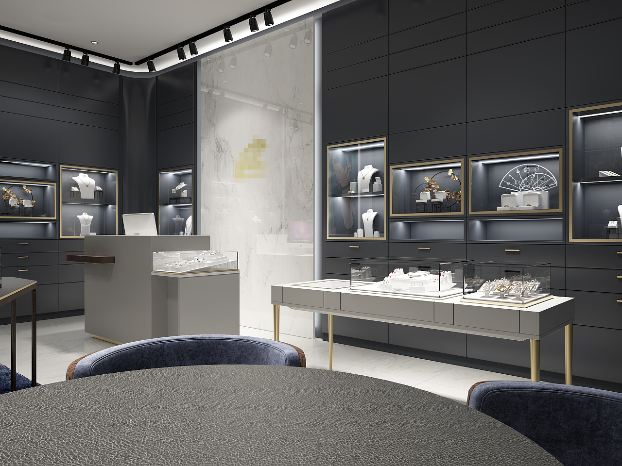 千叶珠宝装修图片 珠宝实体店装修效果图欣赏