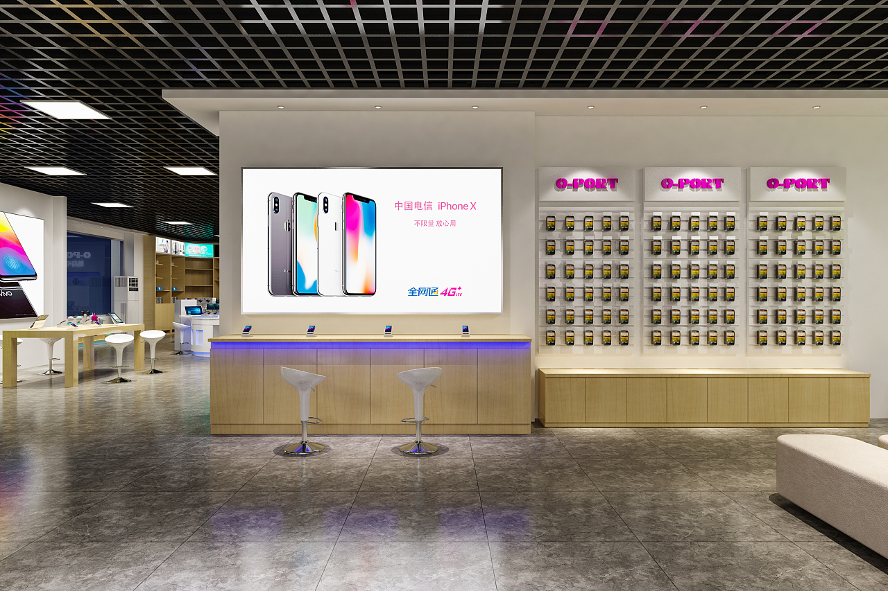 20平方手机店装修图片欣赏 手机店面门头装修效果图